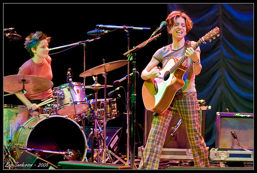 Ani DiFranco performs at the Inter-Media Art Center in Huntington, N.Y.