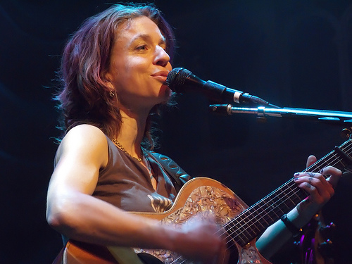 Ani DiFranco performs at the Paradiso in Amsterdam in October 2008.